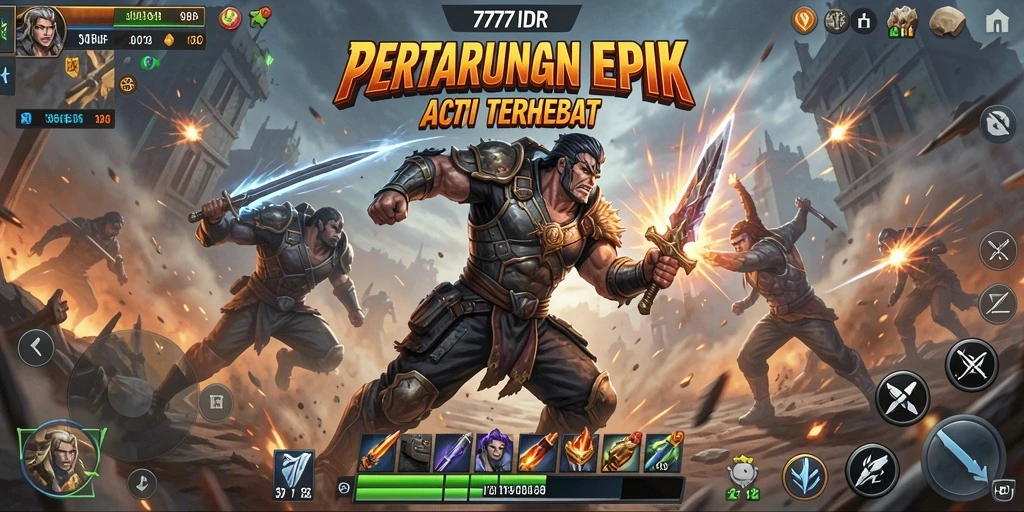 Tampilan gameplay action yang memukau dan mendebarkan.