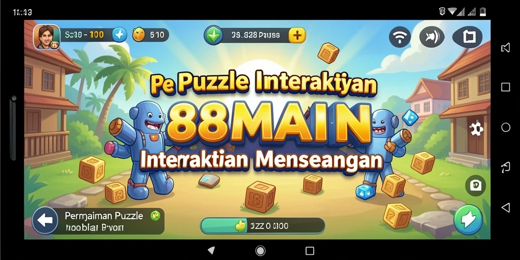 Tampilan screenshot utama 88MAIN menampilkan gameplay Puzzle seru dan menantang.
