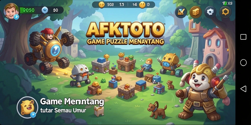 Tampilan gameplay AFKTOTO yang menarik dengan berbagai Puzzle menantang.