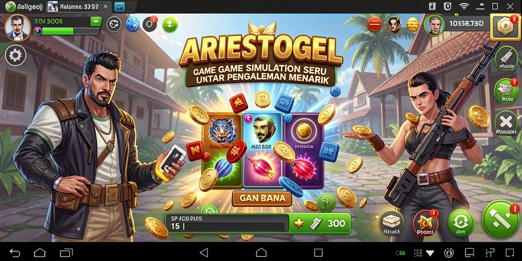 Screenshot utama ARIESTOGEL menampilkan gameplay Simulation yang menarik dan imersif.