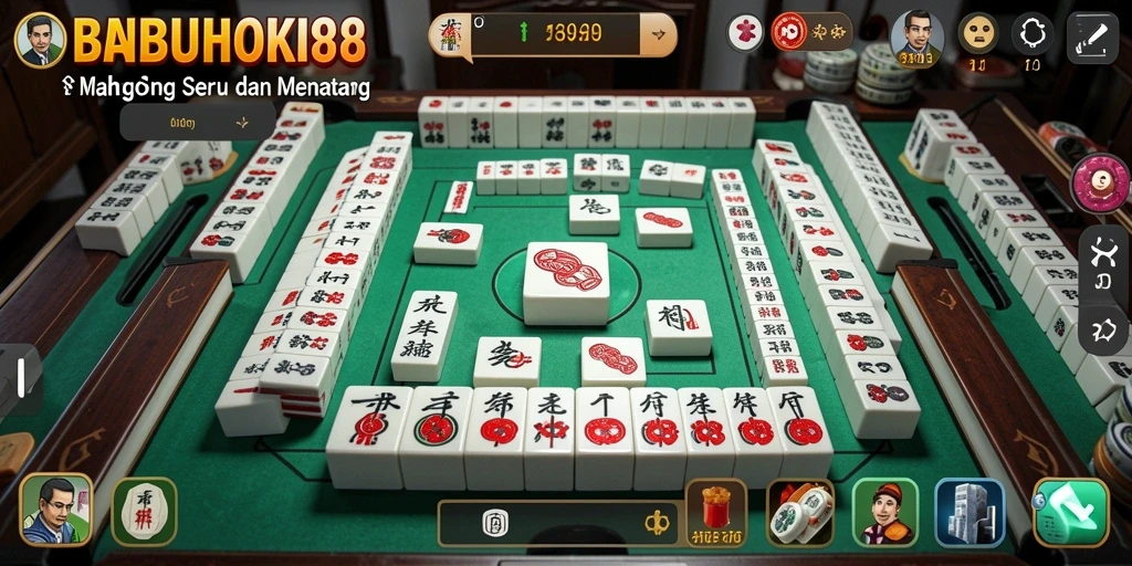 Tampilan gameplay BANBUHOKI88 yang menampilkan keseruan permainan Mahjong.