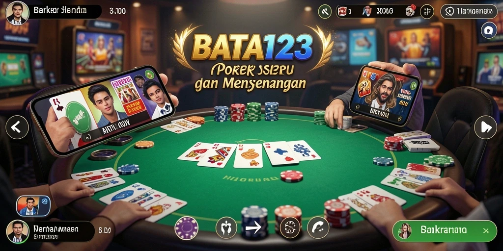Tampilan permainan Poker yang seru di BATA123.