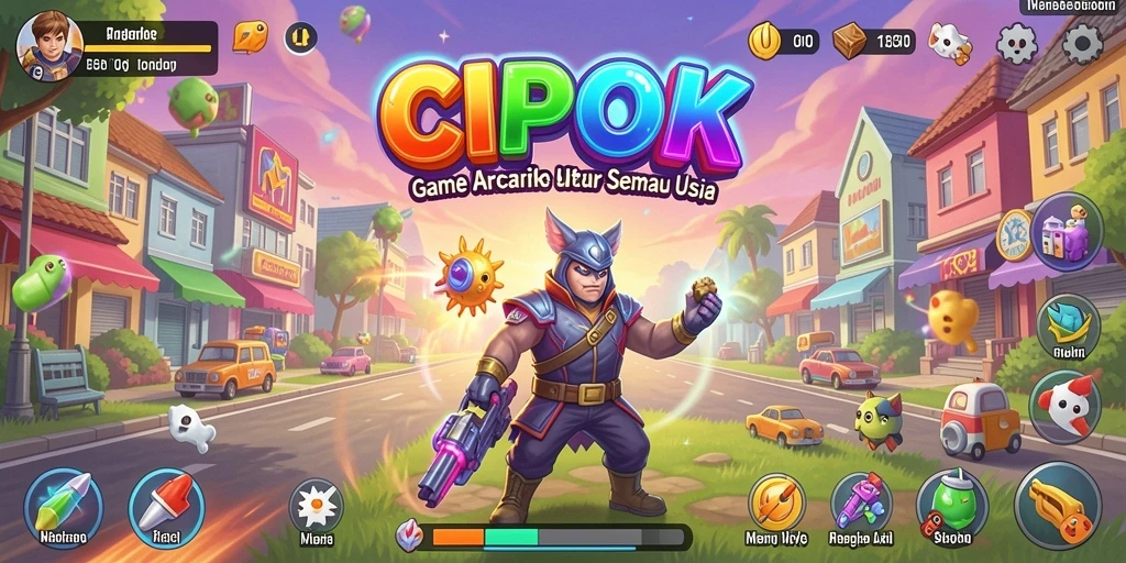 Tampilan gameplay seru dan penuh warna dari CIPOK.