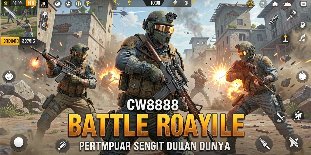 Screenshot gameplay menarik dari CW8888 dalam pertarungan Battle Royale.