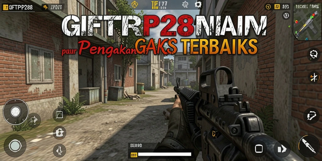 Tampilan gameplay menegangkan dari GIFTRP288 menunjukkan aksi seru dan karakter berjuang.