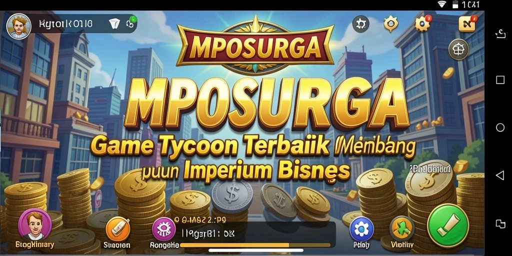 Tampilan gameplay seru di MPOSURGA dengan elemen Tycoon.