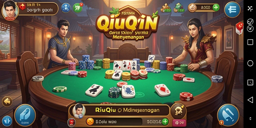 Tampilan gameplay seru PASTIWIN dalam aksi QiuQiu.