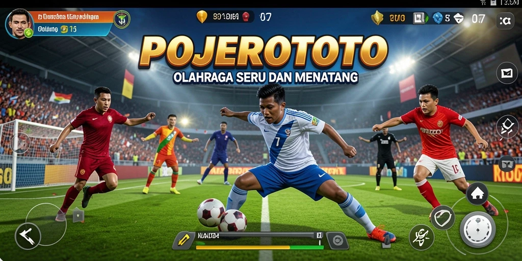 Screenshot gameplay POJEROTOTO menampilkan aksi seru dalam olahraga.