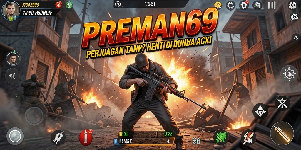 Tampilan seru dari gameplay action PREMAN69 yang menampilkan pertarungan sengit.