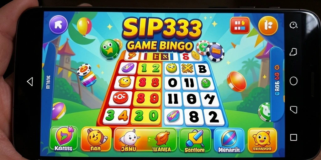 Screenshot SIP33 yang menunjukkan gameplay seru Bingo dengan teman-teman.