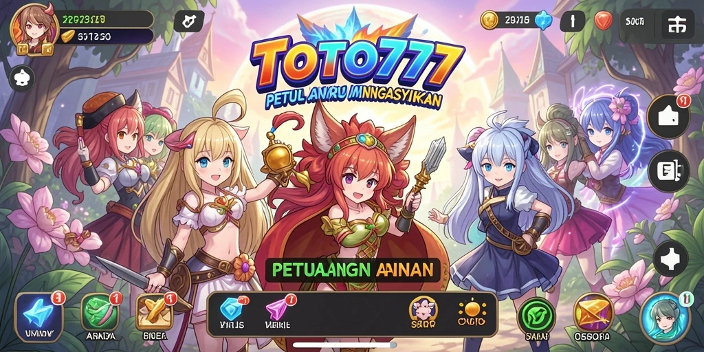Screenshot gameplay TOTO777 menampilkan aksi seru dan karakter anime.